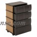 Decmode Traditional 28 X 16 Inch 4-Drawer Wood and Leather Book Chest   